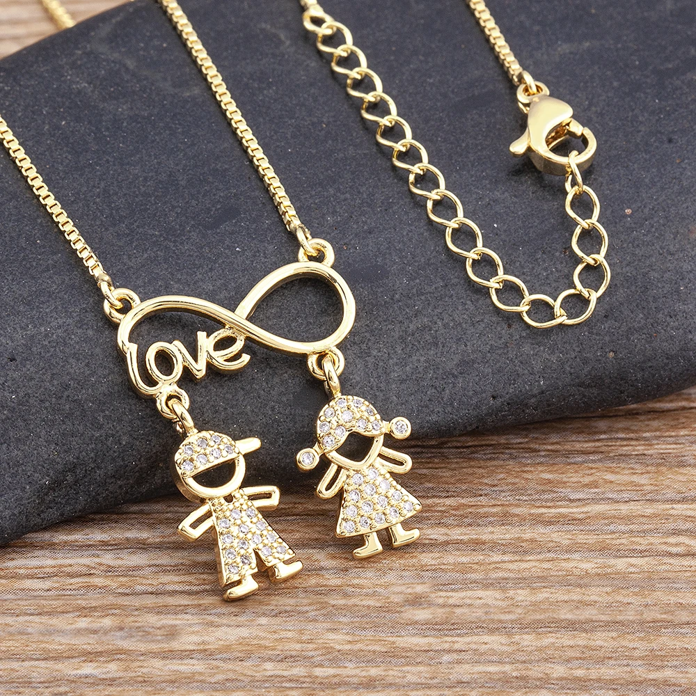 Mother Gold Necklace Boy Girl Jewelry Trendy Girl Necklace