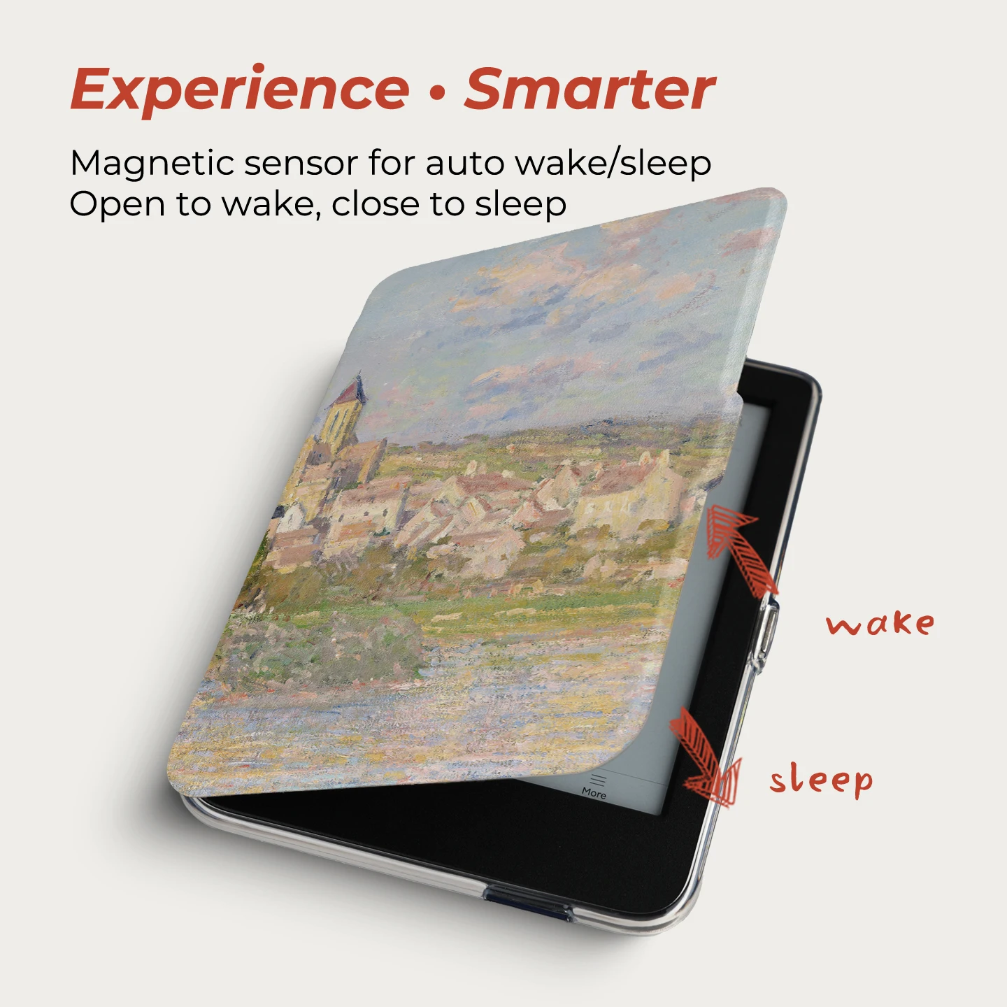 Twosheep Magnetic Detachable Cover with Clear Back in Classic Oil Painting Style