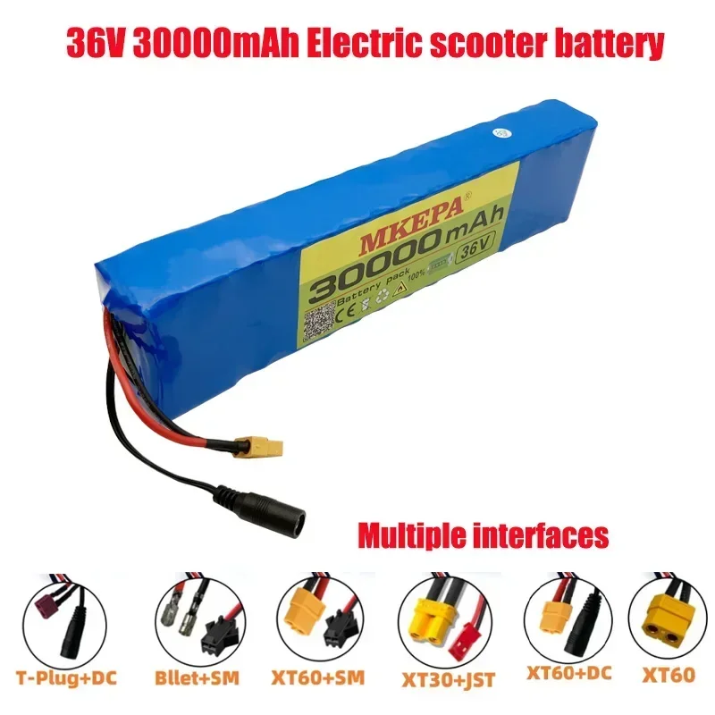 

10S3P 36V 20Ah Lithium battery pack,For Kugoo S2 / S3 / S4 / M2,etc,accessories,equipped with BMS，Balanced charging XT30 JST