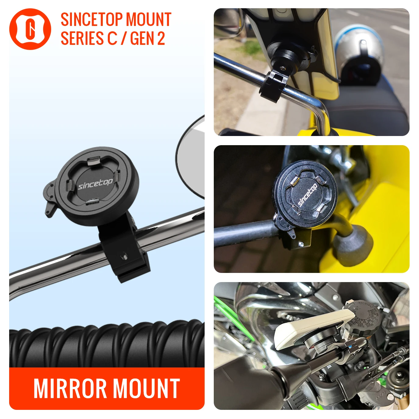 

Motorcycle Mobile Phone Holder Mirror review Mount Moto Accessories for Ducati Yamaha Kawasaki Stand Upgrade(2nd Gen)