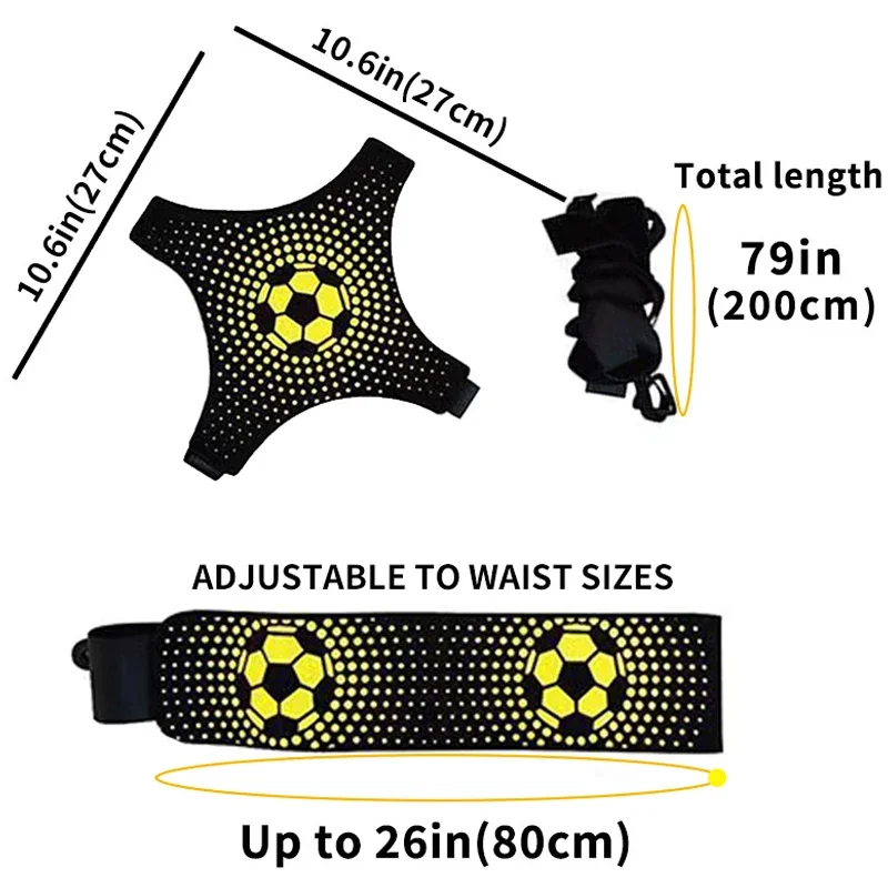 Football Kick Throw Solo Practice Training Aid Control Skills Adjustable Waist Belt 6