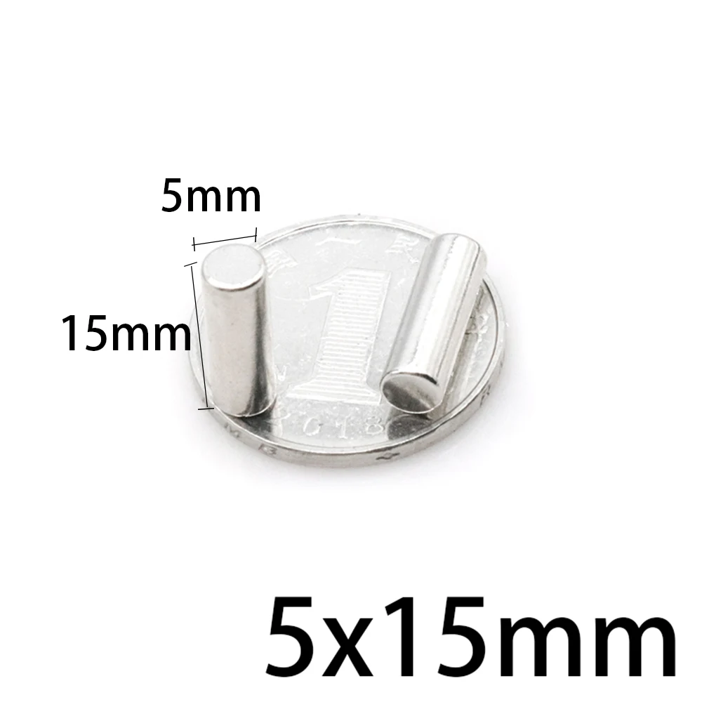 5×10 5×15 5x20mm Round Magnet  N35 Super powerful middle Neodymium 5*20mm  5*10mm 5*15mm Magnets for door Search Magnetic Fridge