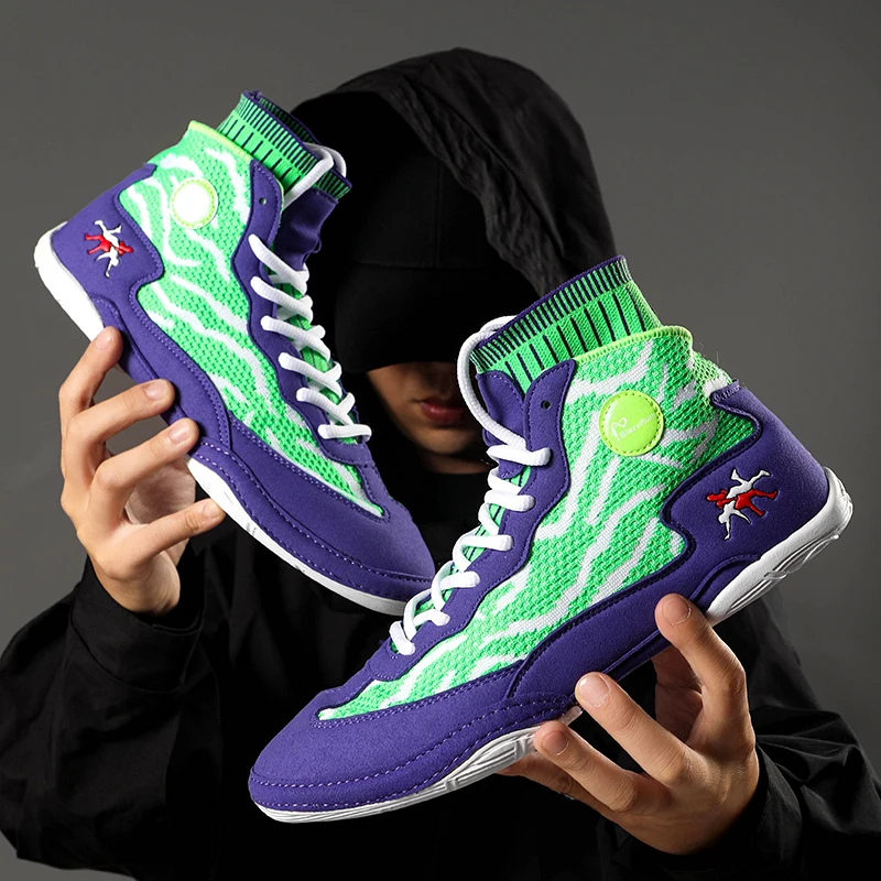 Women's Men's Training Fighting Boots Boxing Shoes Wrestling Shoes Fitness Equipment Gear Combat Sports