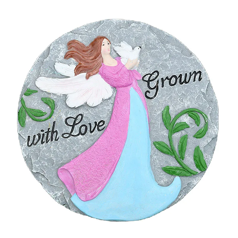 Stepping Stones Flower Paving Stones Garden Decor for Outdoor Lawn Walkway