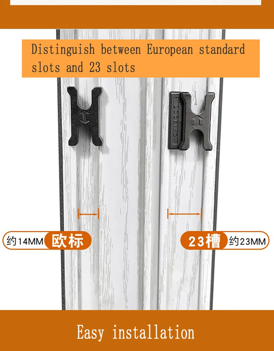 Description Picture 3 of item2PCS Aluminum Alloy Door And Window Lock Point Set Anti Prying Silent Window Lock Buckle Flat Window Lock Block Transmission Rod