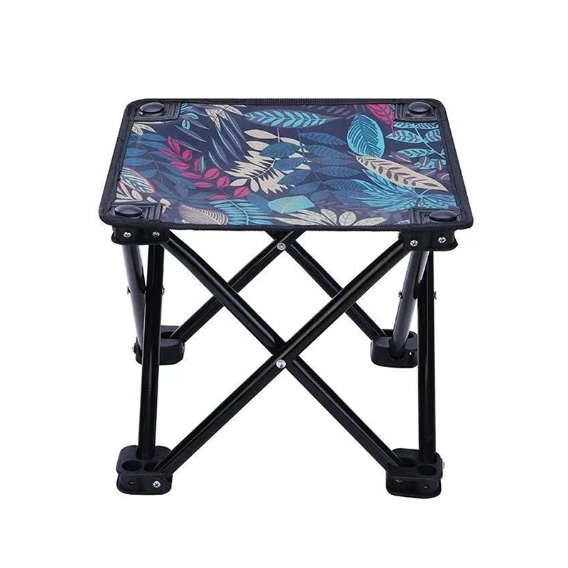 Portable Folding Stool Fisherman Always On Alert Outdoor Rest Leaf Pattern Durable Camping Chair folding chair,retractable stool