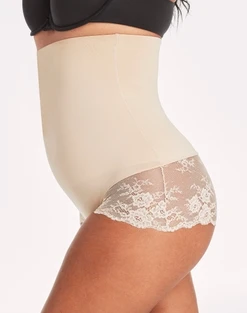 

High-waisted hip-lifting shorts Lace high-waisted shaping briefs