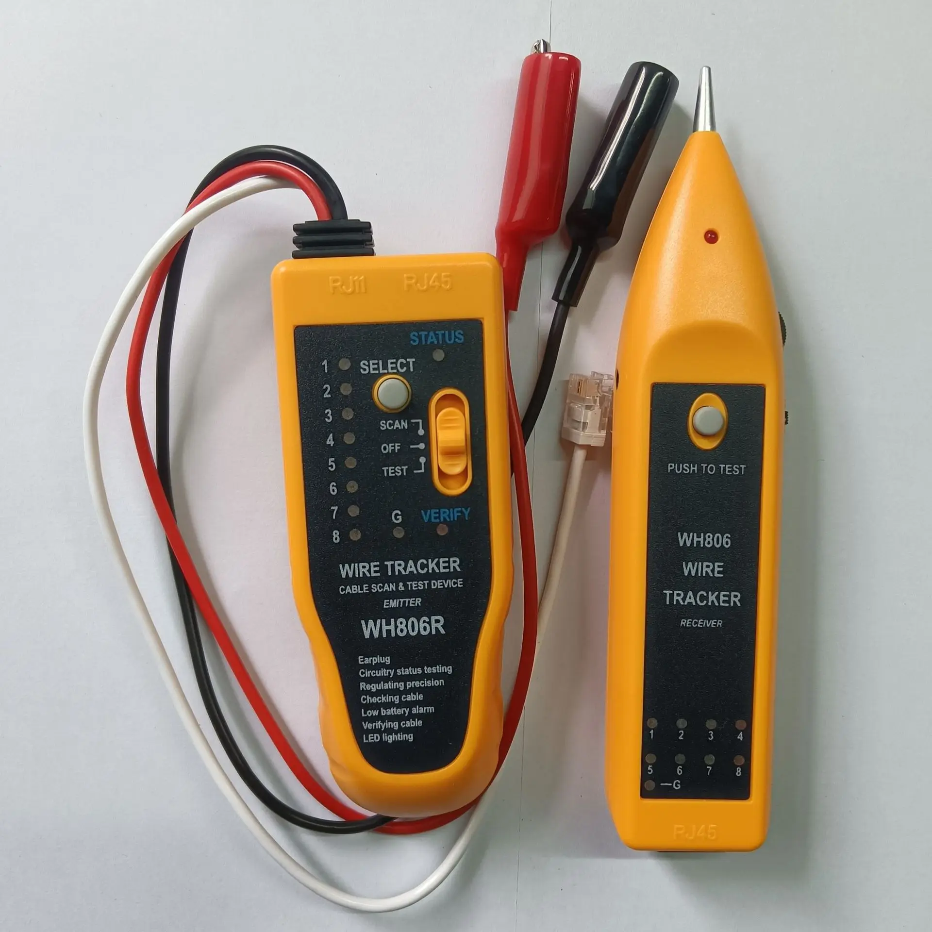WH806R Line finder Line finder Network line tester aligner Telephone network cable maintenance accessories LED light