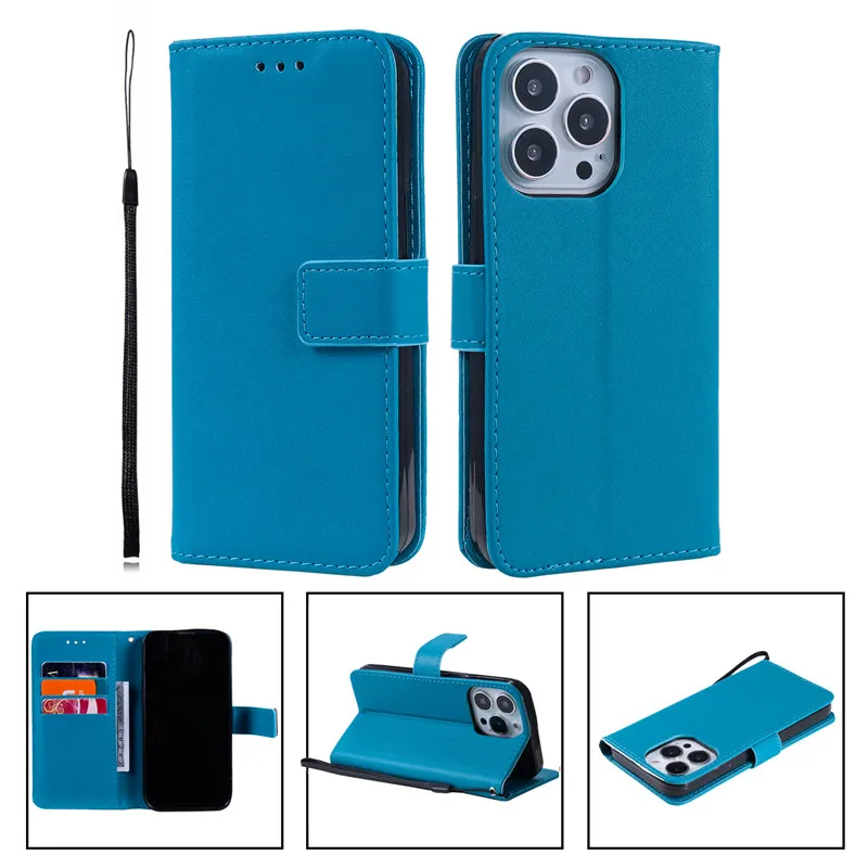 Leather Flip Wallet Case with Stand Feature