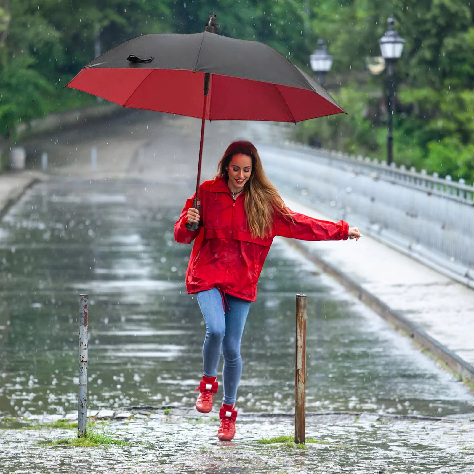 125cm umbrellas With Waterproof Cover Enlarged Portable Long Handle With Curved Hook, Automatic sun umbrella Rain umbrellas