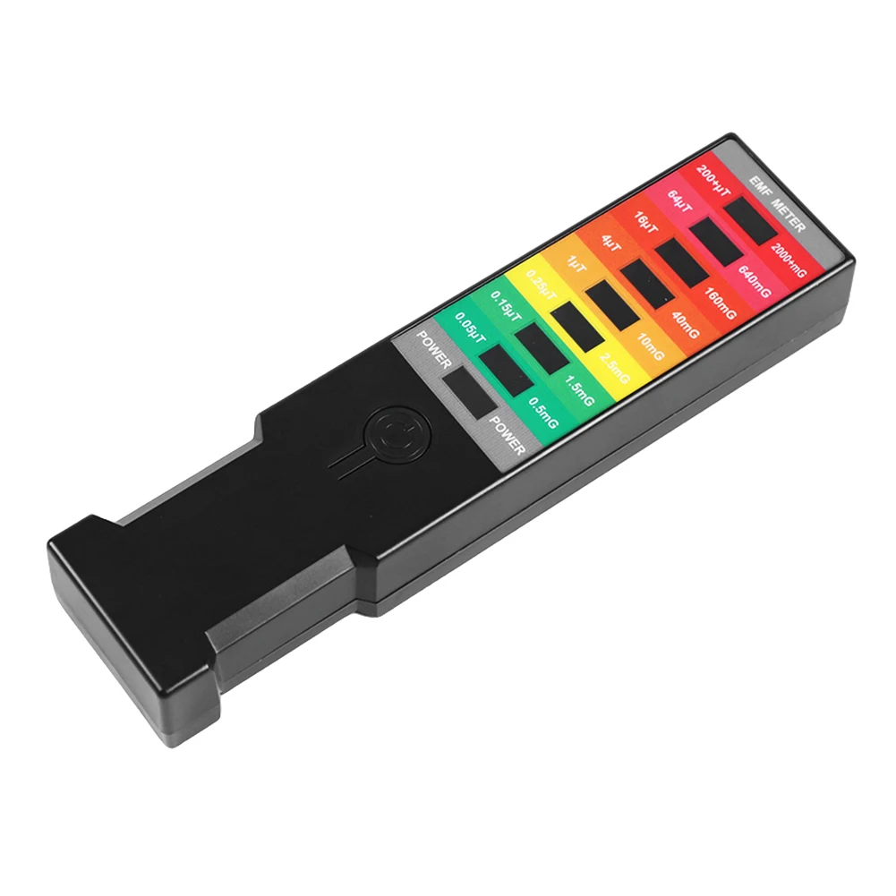 Electromagnetic Field Detector 8 LED EMF Gauss Meter High Precision Portable EMF Magnetic Field Monitor Radiation Tester