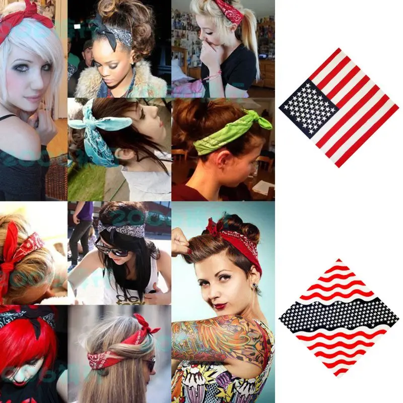 

Hip Hop Cotton Multi-Purpose Bandana Square Scarf American Headband Wrap