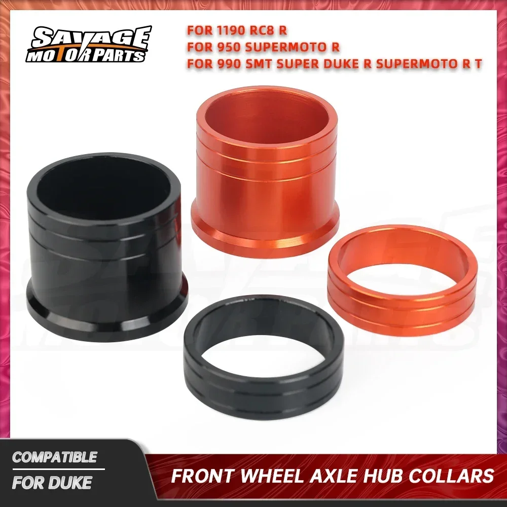 

For 950 Supermoto R Front Wheel Axle Hub Collars Kit Super Duke 950 990 1190 Supermoto R T SMT 2005-2016 Spindle Spacer Bush