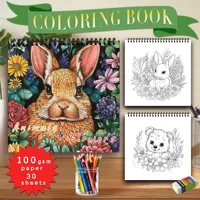 Stress Reduction Colouring Book 30 Sheets, 8.3x 8.3 inch 100gsm Thick Paper, Spiral Bound, Halloween and many other holiday gift 1