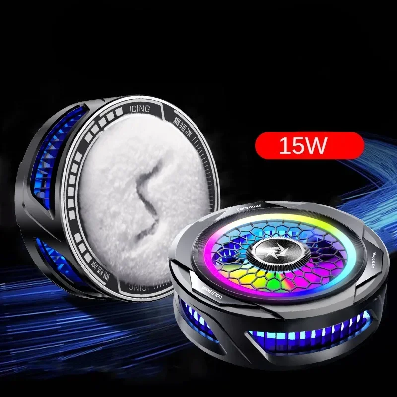 15W Mobile Phone Cooler Magnetic/ Back-clip 2 in 1 Semiconductor Freezable Ice Cooling Radiator
