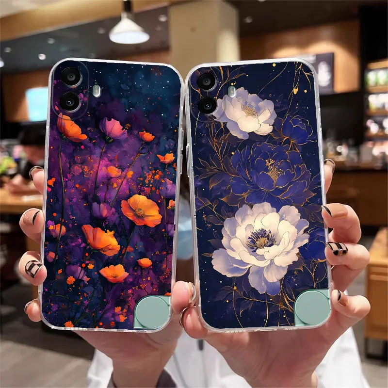 Clear Shockproof Soft Silicone Back Cover Case with Cat Design for CMF Phone 1 2A Plus and Phone 2 2A 5G