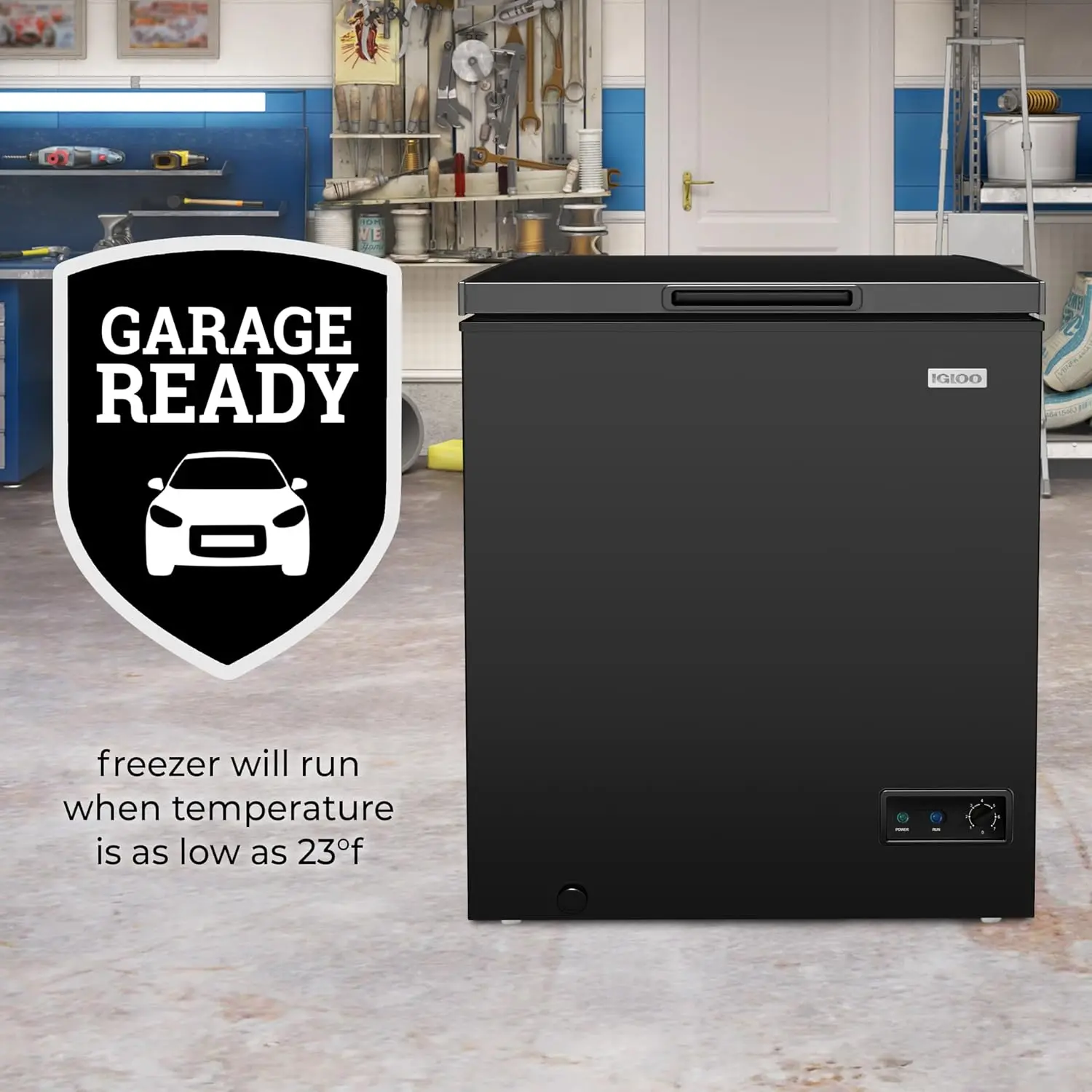 5.0 Cu. Ft.Chest Freezer With Removable Basket,Free-Standing Door Temperature Ranges From-10&deg; to 10&deg; F,Front Defrost Water Drain