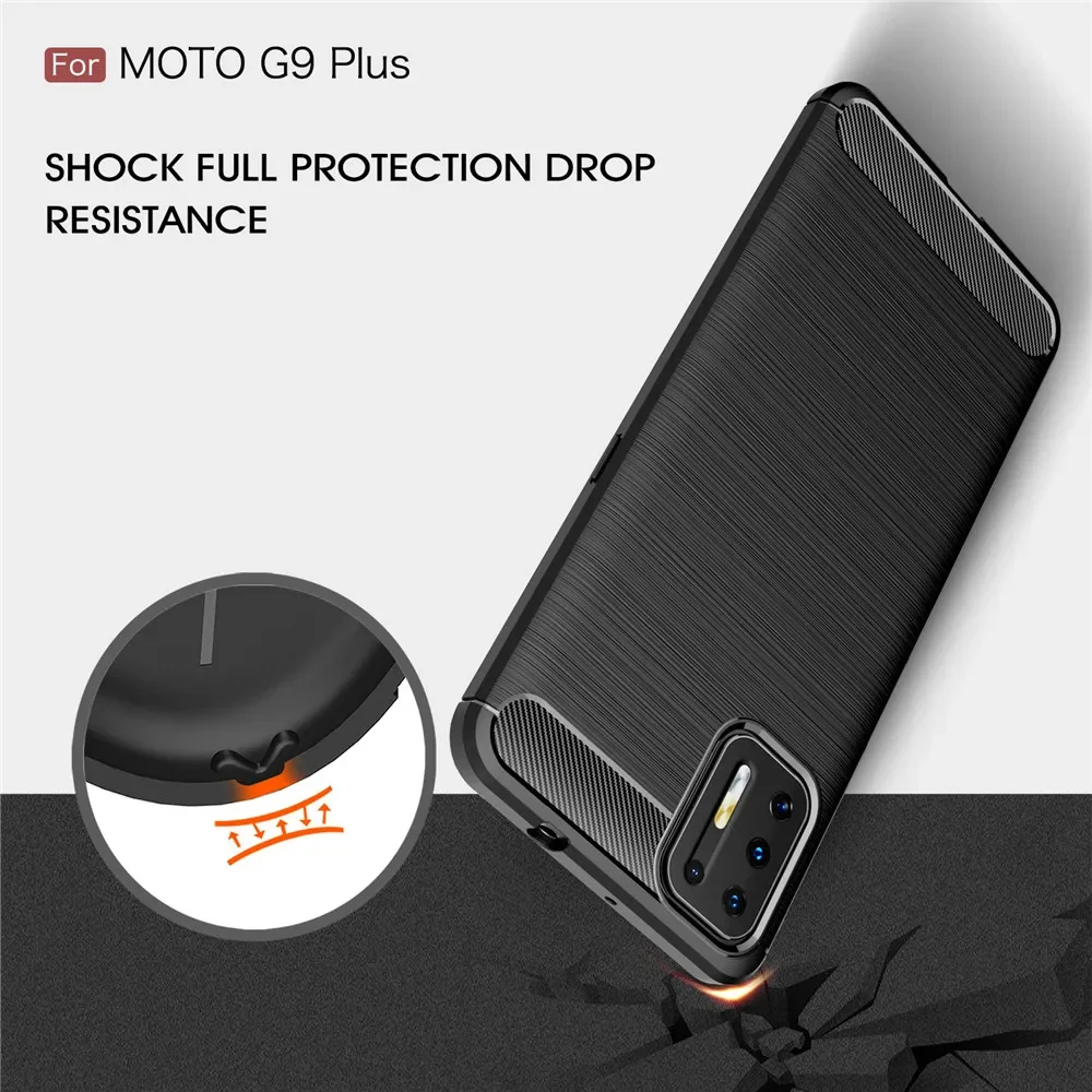 Luxury Calfskin Leather ShockProof Hard Back Cover Case for Motorola Moto G9 Plus
