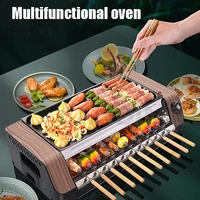 Household Electric BBQ Kebab Grill Machine Automatic Rotating Smokeless Grill Mutton Skewers Barbecue Machine, 220V 2