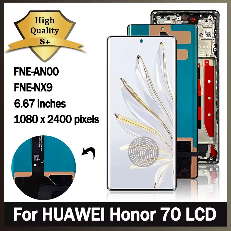 6.67'' New Screen For Huawei Honor 70 LCD Display Touch Screen
