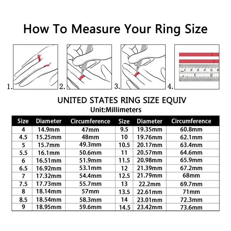 Tigrade 0.8CT 925 Sterling Silver Wedding Rings For Women Round Cut Solitaire Half Eternity Cubic Zirconia Engagement Bands Gift