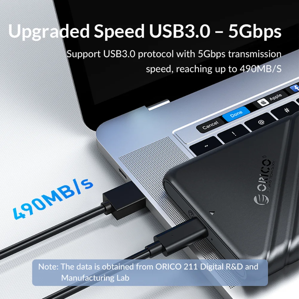 Orico Hdd Gabinete 2.5 Sata para Usb 3.0 Adaptador Hard Drive Case Gbps Hdd Ssd Gabinete de Disco Rígido Suporte Uasp para pc Laptop - Imagem 4