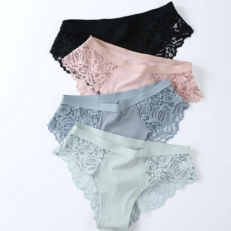 

3 Pcs Retro Panties Sexy Panty Brief Lace Panties Women Underwear Lingerie Panties Female Ladies Floral Pantys Underpants L-XXL