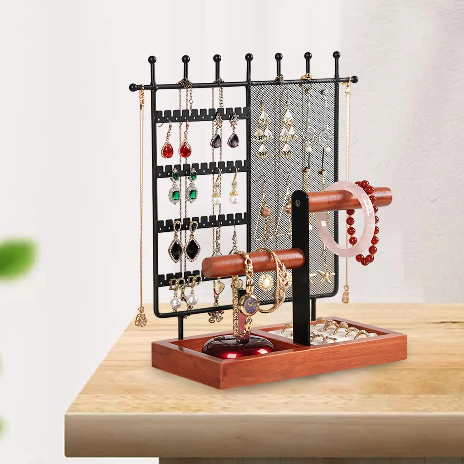 

Jewelry Display Rack Scrunchie Earrings Hooks Multi Tiers Jewelry Tower for Shop Office Bedroom Live Broadcasting Vanity