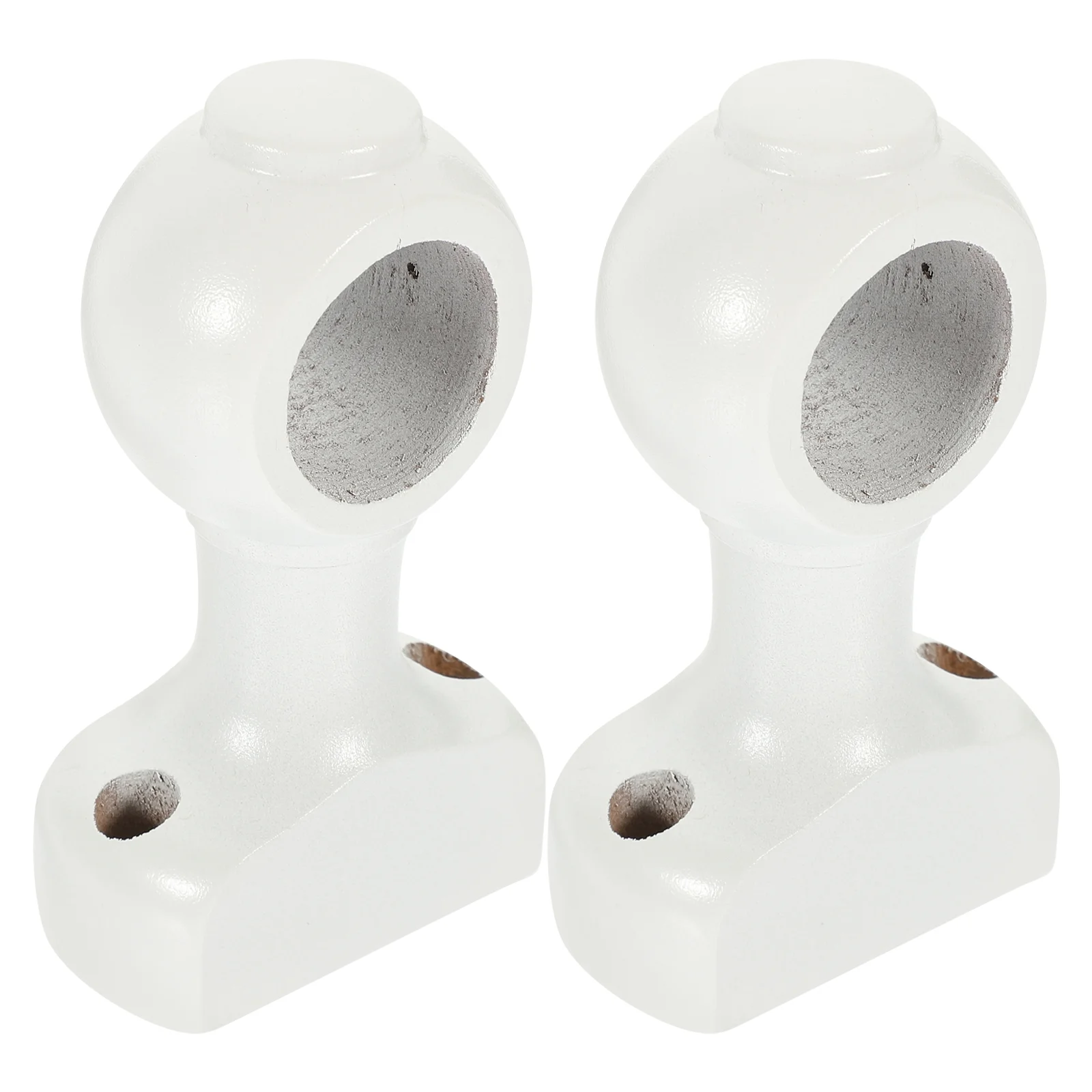 

2 Pcs Curtain Rod Bracket Hooks for Curtains Clips Wall Holders Brackets Wooden