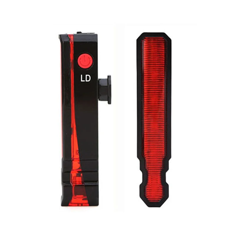 

1 Piece/2 Pcs USB Bike Rear Light 5 LED Bicycle Taillight 3 Modes Cycling Light Safety Warning Bike Back Light