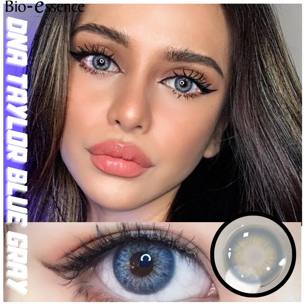 1 Pair Colorcon Colored Contact Lenses Degree Myopia Blue Eye Green Natural Eye