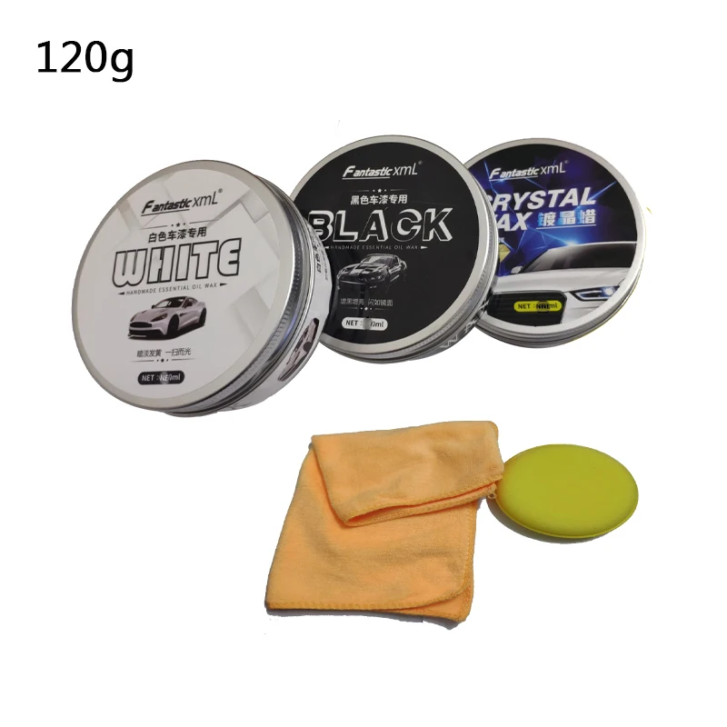 Car Wax 120g Crystal Wax Car Plating Set Hard Glossy Wax Layer Covering Paint Surface Coating Formula Waterproof Film Car Polish