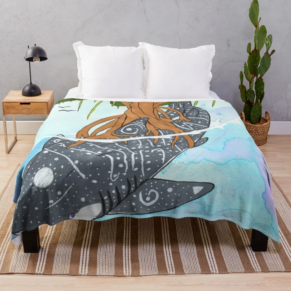 

World Shark Throw Blanket For Sofa Thin