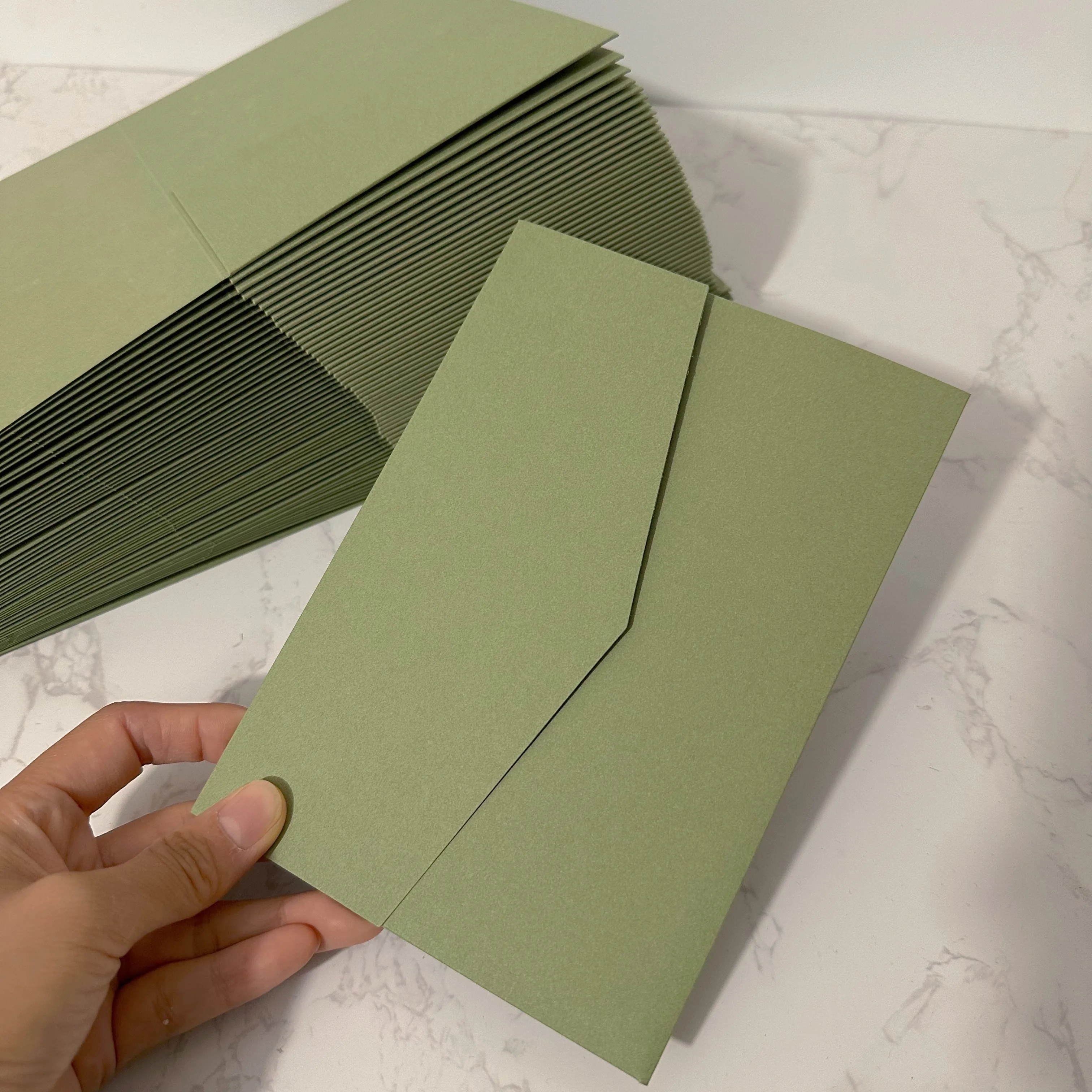 20 or 25pcs Blank Pocketfold Card Invitation DIY Wedding Paper Envelope Wedding Invitations Wedding Envelopes