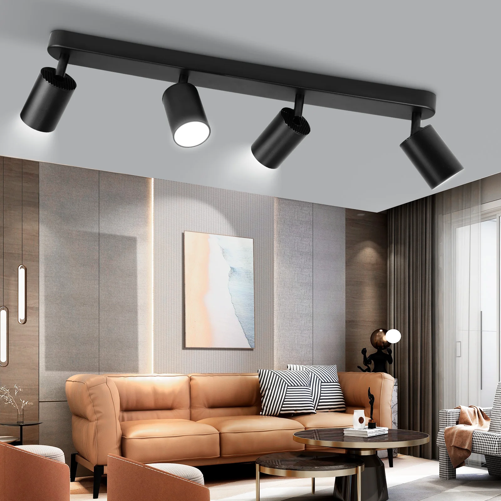 Description Picture 2 of itemSet LED Track Lighting Indoor Ceiling Spot Lights for Living Room Store Decor COB Spotlight 3Colors Lamp Led Track Light Rail