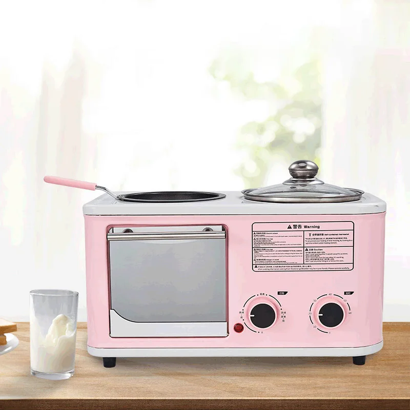 Household Oven Toaster Three-in-one Breakfast Making Machine Multifunctional Breakfast Machine Egg Frying Pan