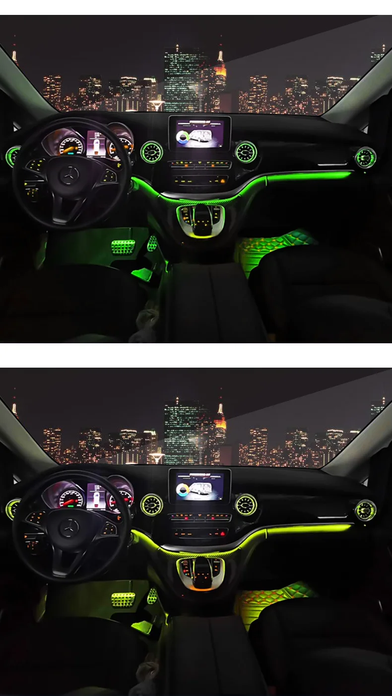 3 /64 Colors Car Ambient Lights For Mercedes Benz W447 Vito