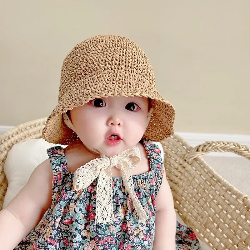 Baby Hat Kids Sun Hat Baby Hat Summer Straw Baby Girl Cap
