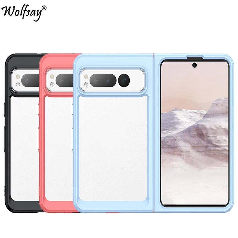 Custodia Morbida Trasparente Per Google Pixel Fold Case Cover Posteriore In Silicone Morbido Per Google Pixel Fold Case Per Google Pixel Fold