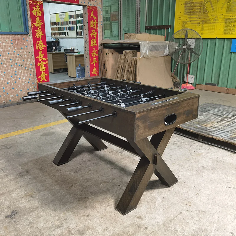 Solid wood American standard football table 8-pole Bobby football machine table game against parent-child interaction