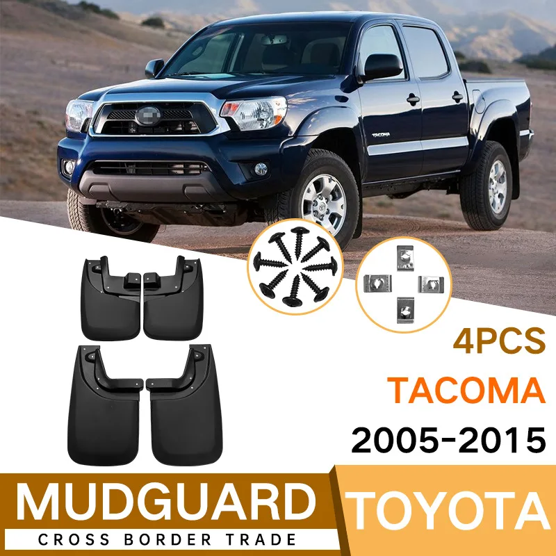 

For Toyota Tacoma 2005-2015 Car Molded Mud Flaps Splash Guards Mudguards Front Rear Styling Front Rear Car Accessories