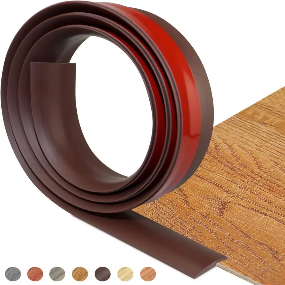 Carpet To Tile Floor Transition Strip Self Adhesive Cuttable Threshold Cover PVC Household Flat Button Strip Doorway