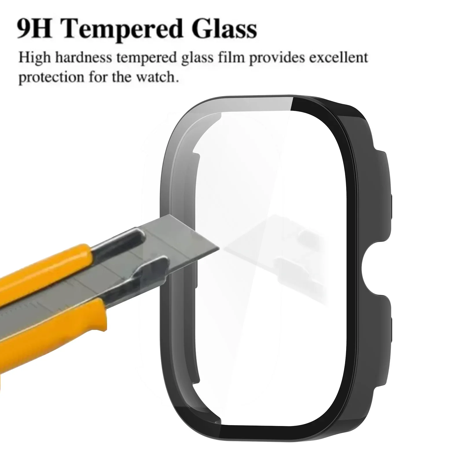Premium Tempered Glass and PC Smartwatch Screen Protector Bumper Cover - High-Quality Accessories