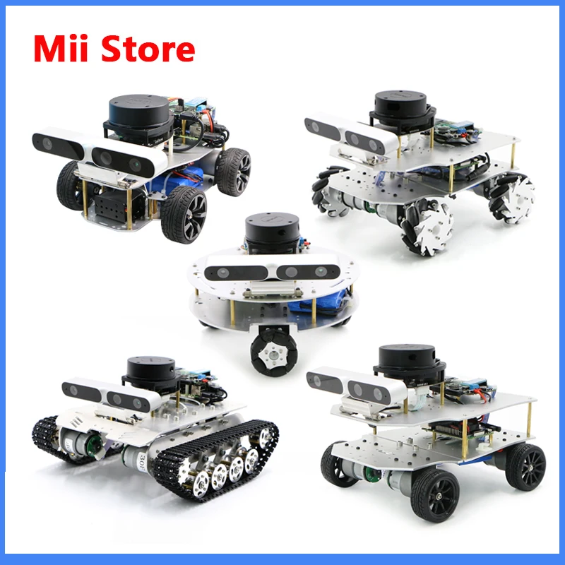 Utilizzato Per Raspberry Pi Ros Robot Car Carico Massimo 6Kg Mcnum Wheel Voice Radar Navigation Con Programmatore Motore Encoder Mg513