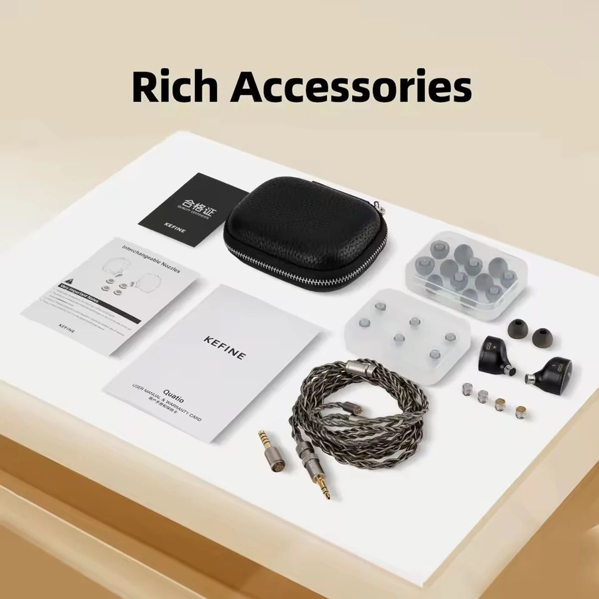 KEFINE Quatio IEMS 2DD+2BA ハイブリッドドライバー搭載 インイヤー