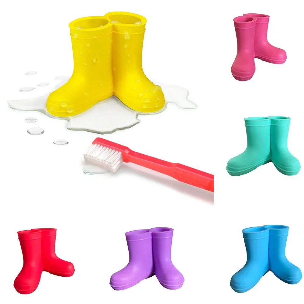 Toothbrush Holder Silicone Toothbrush Holder Creative Rain Boots Toothbrush Organizer Cartoon Storage Stand Bathroom Products