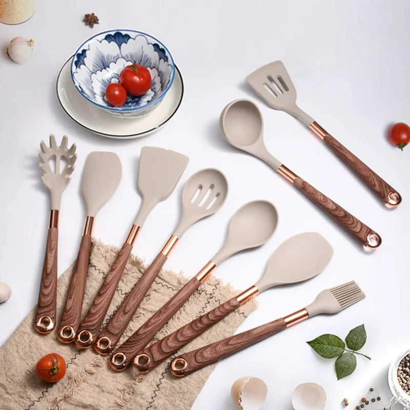 9Pcs Silicone Kitchenware Cooking Utensils Set nonstick cookware set Spatula Shovel Egg Beaters Home Kitchen Cooking Tool Set