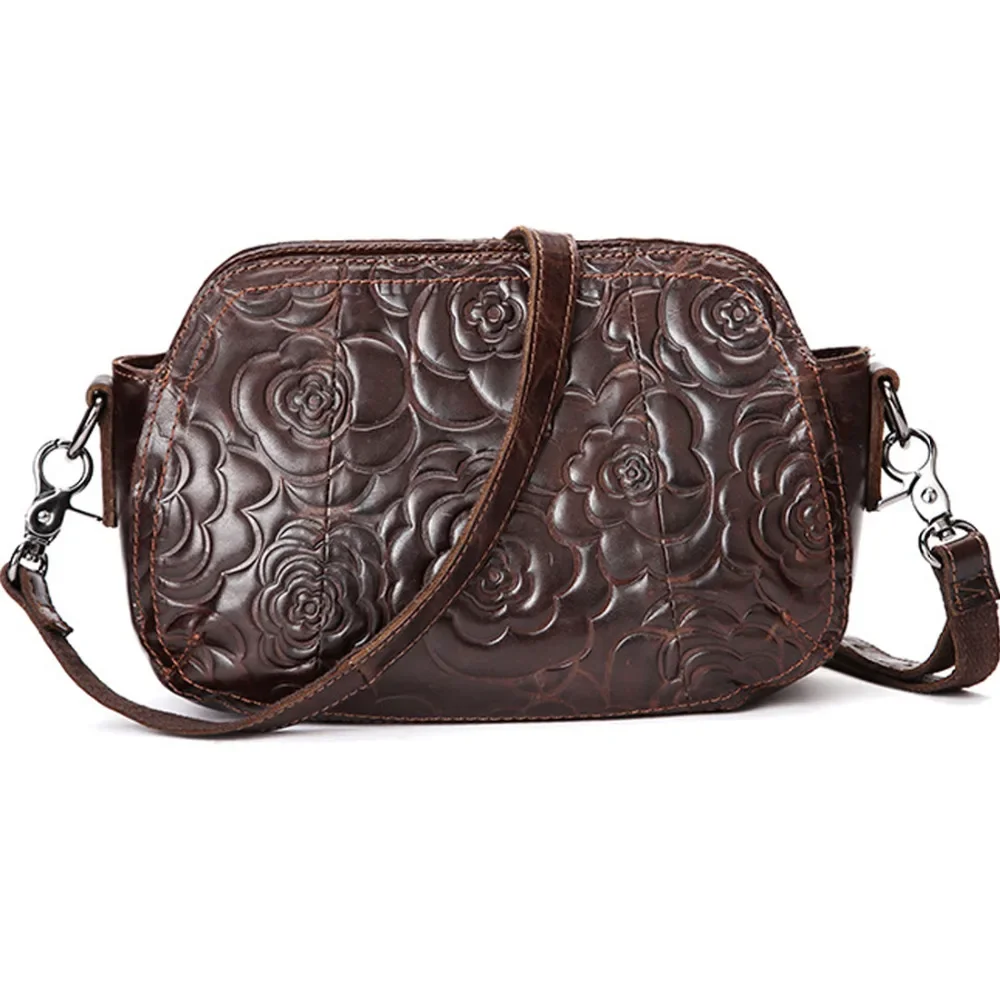 

Genuine Leather Women Shoulder Cross body Messenger Bag Ladies Luxury Trend Print Vintage Small Female Crossbody Bag Purse