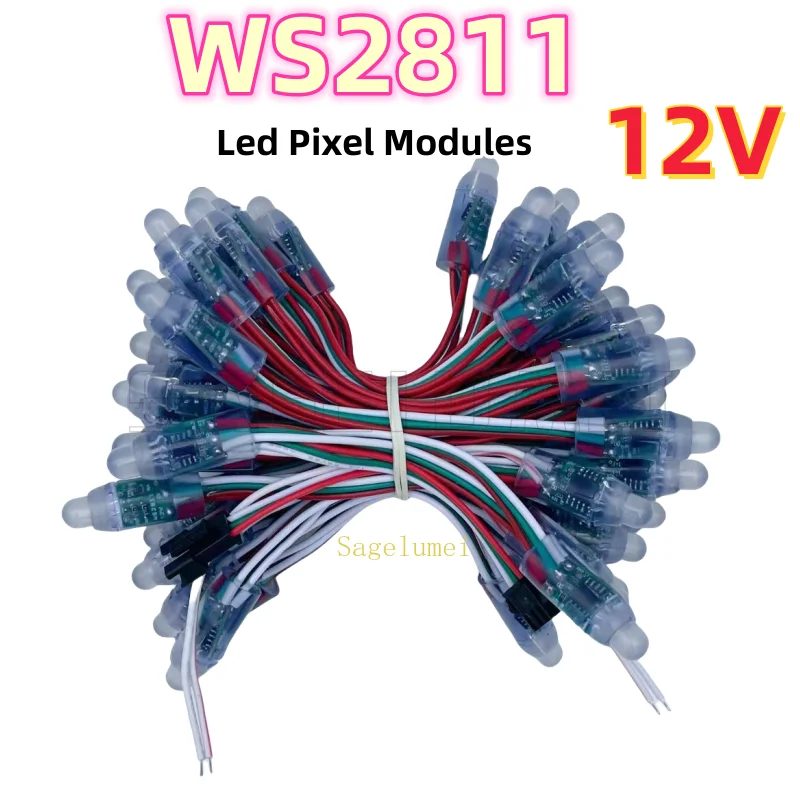 WS2811 IC RGB Full Color F12mm Pixels 50pcs