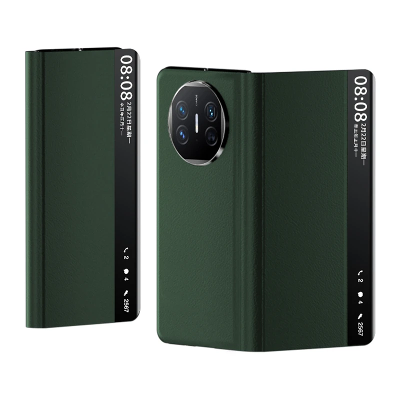 Luxury Genuine Leather Cover For Huawei Mate X5 X3 Case Smart Cover Folding Stand Bumper For huawei Mate X 5 Fashion Funda Coque